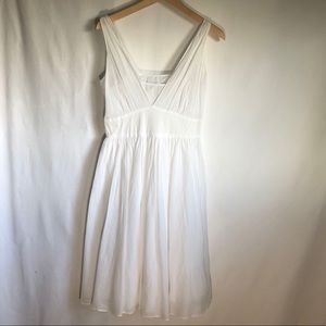 Calvin Klein White flowy Y2K fit & flare Sundress